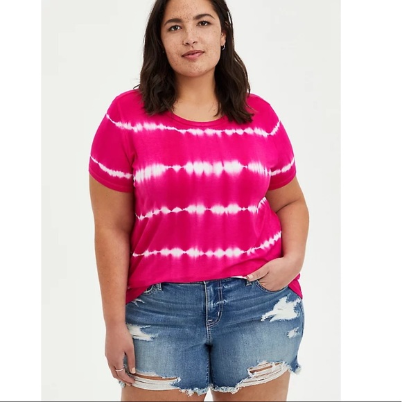 torrid Tops - Torrid size 3 PERFECT TEE - SUPER SOFT PINK TIE-DYE